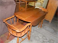 Vintage Drop Leaf Table w/ 2 Roxton Chairs