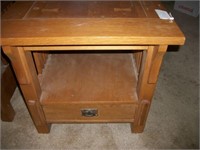 Oak Lamp table with drawer