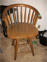 Oak swivel Barstool