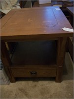 Oak Lamp table with drawer