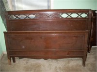 Wooden full size bed