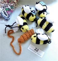 Hand Made Bees & a Bookworm / NOS