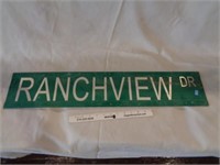 Street Sign RANCH VIEW DR.