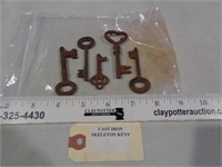 Lot of Cast Iron Skeleton Keys