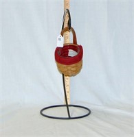Wrought Iron Bell Hanger with Basket
