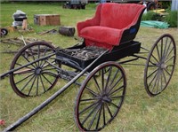 ANTIQUE HORSE DRAWN BUGGY & TACK ! FD