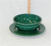 Ivy Green Pottery Salad Plate & Bowl Set