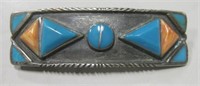 Faux Turquoise Hair Clip Missing Back Piece