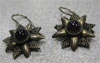 Sterling Silver & Garnet Earrings