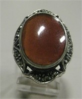 Vintage Sterling Silver Marcasite Ring