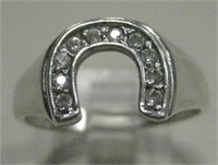 Sterling Silver Lucky Horseshoe Ring