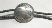 Sterling Marked Native American Bolo Tie