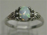 Sterling Silver & 12KT Gold Opal Ring