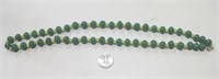 Vintage 1950s Green & Gold Bead Necklace