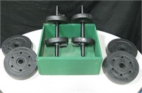 Pair Of Dumbbells w/ Vinyl Covered Weights