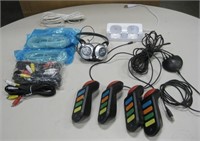 Electronics Box Lot - Controllers, Headphones