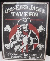 Tin Pirate Tavern Sign 12.5" X 16"