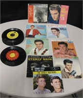 Vintage 45 Records Some w/ Sleeves - Elvis, etc