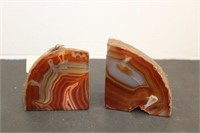 PAIR OF GEO BOOKENDS