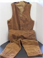 SUEDE VEST WITH PANTS