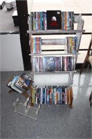 Large Selection of DVD`s and Shelves