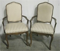 Pair of Matching Upholstered Wood Chairs
