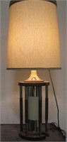 41.5" Tall Wood Base Table Lamp - Works