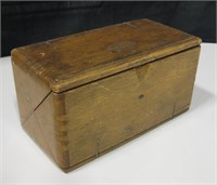 Antique Folding Wood Box - Sewing Machine Parts