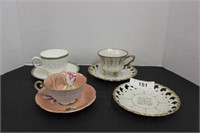 SELECTION OF TEA CUPS AND SAUCERS