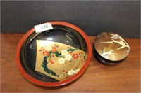 LAQUERED BOWL AND DISH