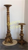 Pair of gilded highly detailed