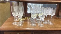 Large selection tips of Lenox etched stemware