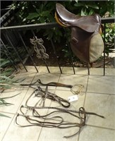 17" Silver Cup English Saddle & Headstalls