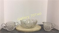 Beautiful cut crystal bowl with coordinating