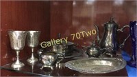 Selection of silver plated serving pieces