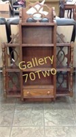 Antique Solid oak Hanging etagere approximately