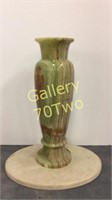 Large /brown Green Onyx Gemstone Vase