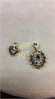 10k yellow gold reversible gemstone heart pendant