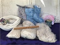 Mop Doll Hair Lot and Cloth Rope