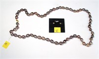 30" 8-11mm bronze freshwater pearl necklace with