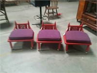 3 oriental child's chairs