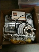 Box of blender,knives, Etc