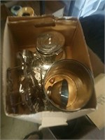 Box of silver plated Ware, Etc