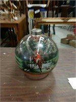 Painted glass sphere / Fox Hunt