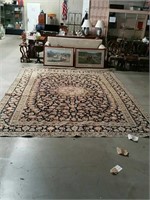 Blue 14 x 10 hand-woven oriental rug