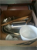 Box of kitchen ware