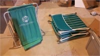 Four beach chairs