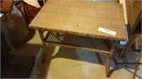 Woven top end table