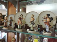 4 Goebel Figurines with Matching Plates