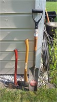 Shovel, ax and camp ax